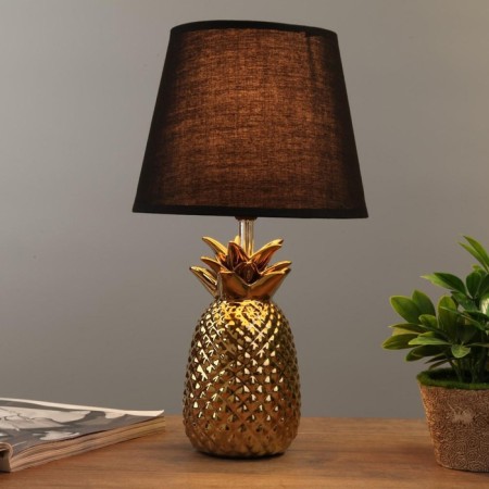 The tabletop lamp with lampshade "Pineapple" E14 gold 20x20x36.5 cm Risalux-1