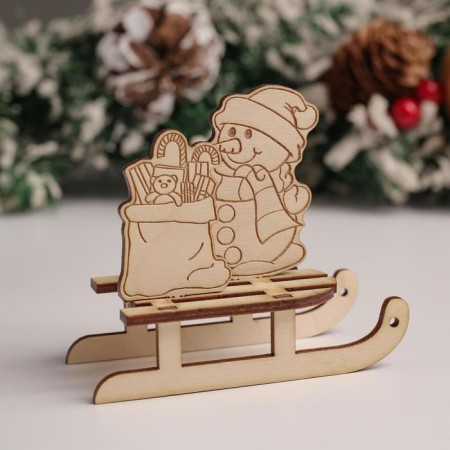Suvenir Sanka "Snowman+Gift", 10x8.5x4.7 cm