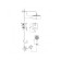 Lemark Bronx LM3729BL bath mixer, single -leaf, tropical shower, built -in, black 90502