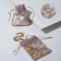 Gift bag "Golden roses", 7 × 9, purple color