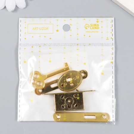 Castle for a casket "with a key" 5 items in a set of 1x5.5 cm S-303-4