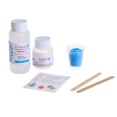 Crystal 6 epoxy resin: components a, 120 g + B, 30 g + tools