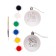 New Year's set for creativity. Christmas balls for coloring "New Year! Miracles under the Christmas tree ", paints, 2 pcs