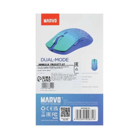 Mouse XTRIKE ME GW-121 PU, game, wireless, backlight, 3200 dpi, 2.4g+bt, 500mach, purple-7