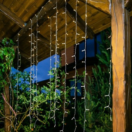 Garden Curtain on the Solar Battery Uniel, IP44, 1.5 m, warm white-6
