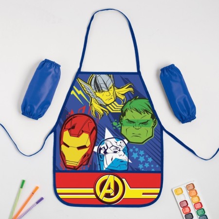 Apron with sleevens children's “Avengers team”, 49x39 cm-8