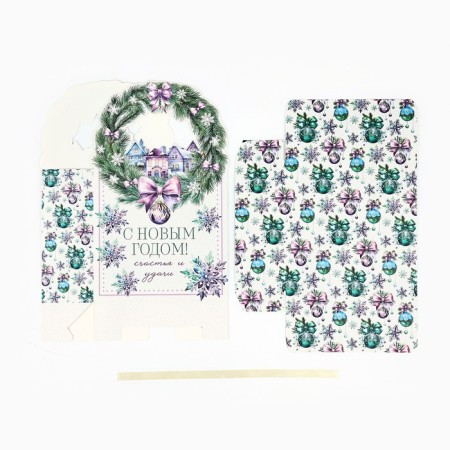 Box the team "New Year's Wreath" 18.4 x 30.4 x 7.3 cm, New Year-8