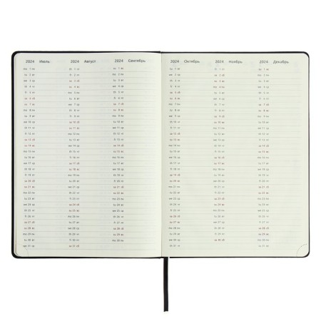 The weekly dated 2025, A4, 64 sheets, Devente.emblem, a solid cover of artificial leather with foam, lies, cream block 70 g/m2, black-5