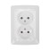 Kranz double outlet without grounding, hidden, installation, 10a, white KR-78-0217