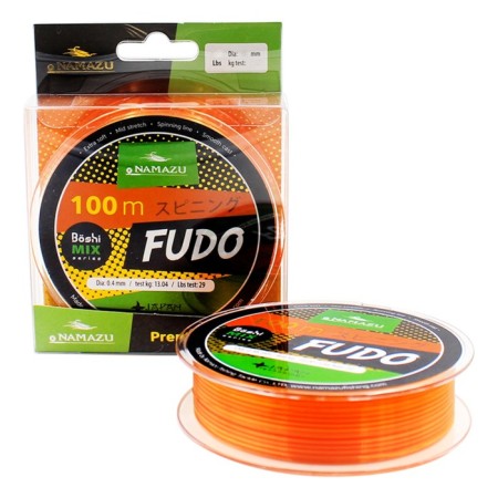 Namazu Fudo, l = 100 m, d = 0.4 mm, test = 13.04 kg, orange-yellow