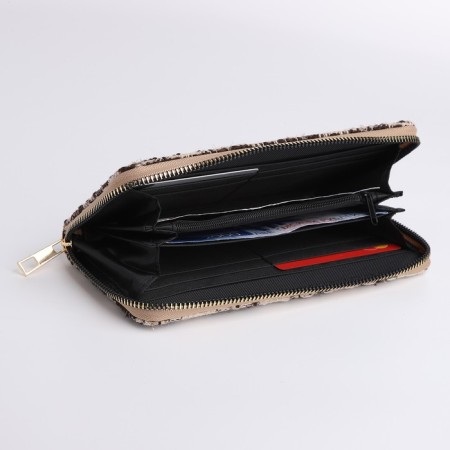 Women's wallet with lightning, brown color-3