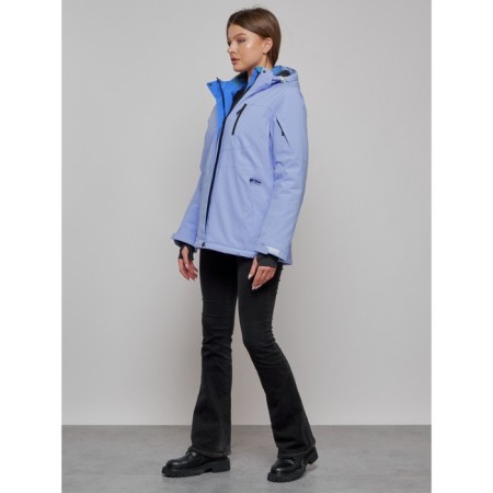 Ski jacket women's winter, size 44, purple color-8