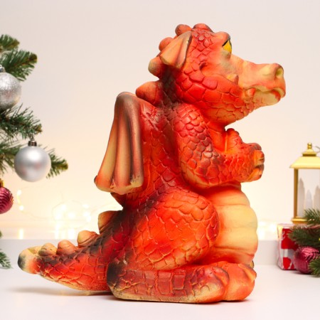 Pigger "Dragon Giant" 33x30cm, red with gold-3