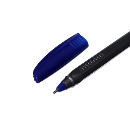 Ballic pen 1.0 mm, Triangle Silver, blue ink, three -sided-7