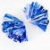 Pompom 1pc, blue color+white