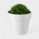 Kashpo for flowers with an insert "Porto", 2.4 liters, white color
