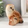 Souvenir Polystone Lak "Ordinary Siper (Owl) with a cub" 11.5x6.5x10.2 cm