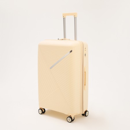 Big suitcase 28 ", lightning department, code castle, 4 wheels, beige color