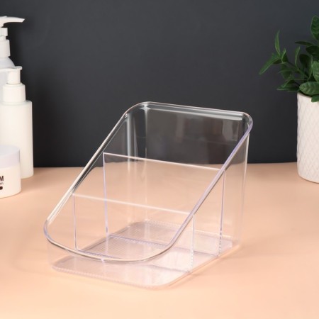 Organizer for storing cosmetic supplies "EVA", 15.8 × 14.9 cm, the color is transparent-3