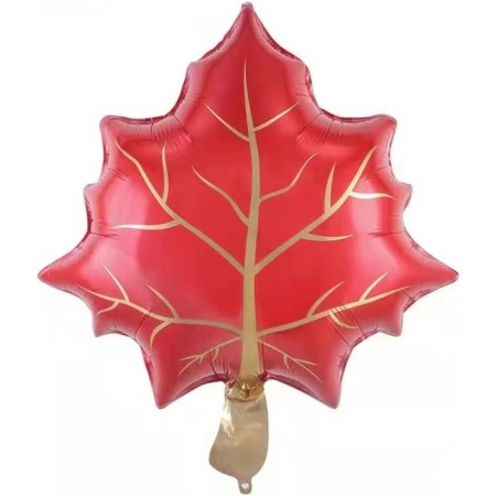 Foil ball 14 "Mini-Figure" Maple Leaf ", Red