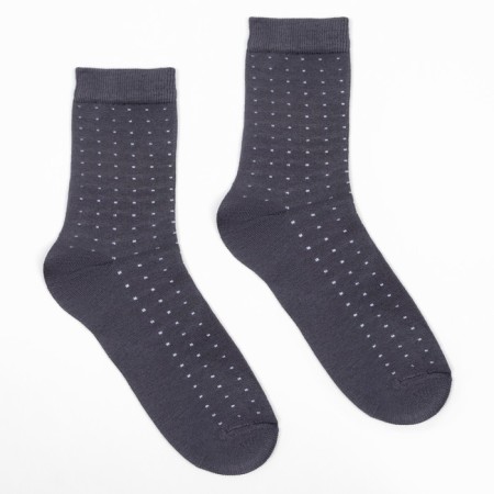 Men's socks minku "white points", color graphite, size 40-41 (27 cm)