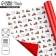 Paper packing glossy bilateral "New Year's machines", 70 x 100 cm, New Year