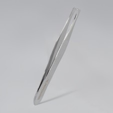 Pinzet straight/beveled, narrow, 9 cm, on the blister, silver color