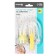 Child care set (aspirator, brush, tweezers), yellow color