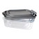 Set of glass containers, gray color, 3 pcs.