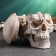 Casket for trifles "Skull" Light Stone, 16x15x22cm