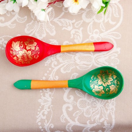 Spoon "Golden Kudrina", salad, 6 × 21 mix-11