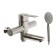 Bath mixer Zein ZS5, short spout, with a shower set, stainless steel, satin