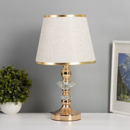 Table lamp "Master" 1x40W E27+backlight LED 5W gold 25x25x42cm