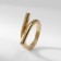 Ring Metal "Trend" bend, color gold, size 17