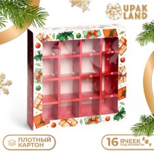 New Year. Box under 16 sweets 