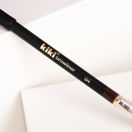 Eyebrow pencil Kiki, with a brush, tone 04 (dark brown)-9