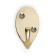 Hook furniture tundra TKO004, one -rod, gold, 10 pcs