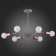 Ceiling EVOLUCE lamp. Sle106403-06. Palare. 6x60 watts, E27, 60x60x35.5 cm, gray color, pink gold