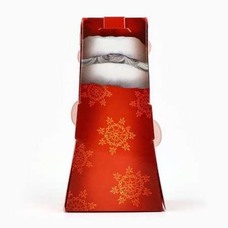 Folding box with the window "Grandfather Frost", 6 x 12 x 3.5 cm, New Year-3