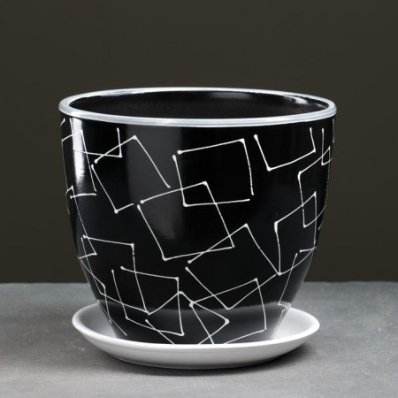 Pot Flower Illusion Black 5 L-1
