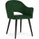 Stol on a metal frame Apr Metal/velor, black/green 57x57x81 cm