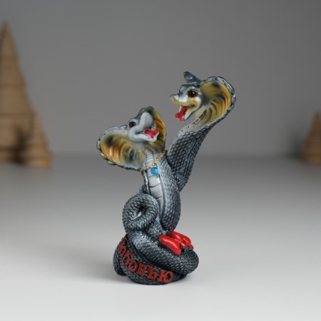 Polystone souvenir "Snakes Dark in the embrace" 5.8x4.8x9 cm-1