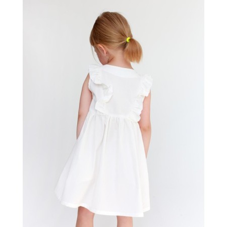 Children's dress on buttons KAFTAN, p. 30 (98-104), white-2