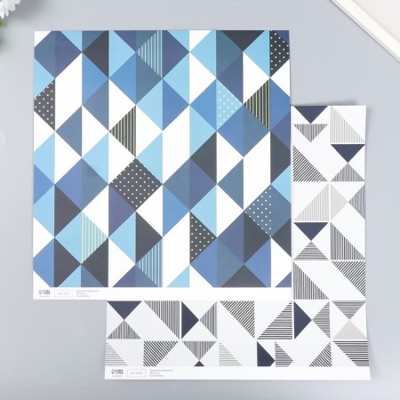 Scrapbooking paper bilateral "Scandinavia" density 180 g 30.5x32 cm-1