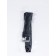 Hourly strap with fast-removable hairpins, 22 mm, eco-leather, L-22 cm, black
