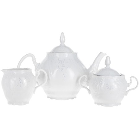 Tea Service 6/9 BERNADOTTE, Decor "Decol, Platinum layout", 15 items-1
