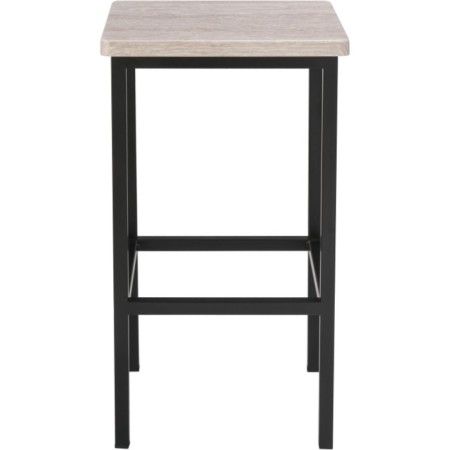 Haric loft Metal/MDF stool, black/Philadelphia Gray 34x34x61 cm-1