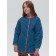 Bilateral jacket for girls, height 128 cm, jeans color