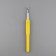 Knitting hook, with a plastic handle, d = 5.5 mm, 14 cm, yellow color