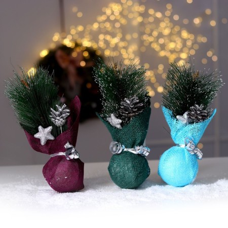 New Year's composition "Silver bump and Christmas tree with an asterisk"-2